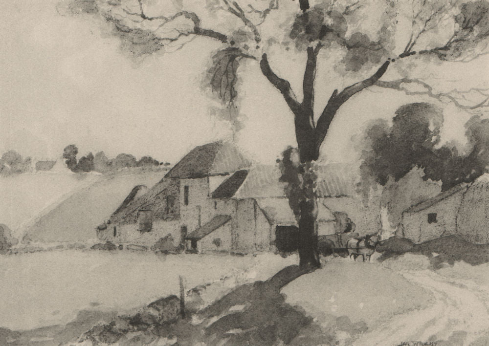 BANNOCKBURN. The Old Mill, field of Bannockburn. Scotland. By James Wright 1952